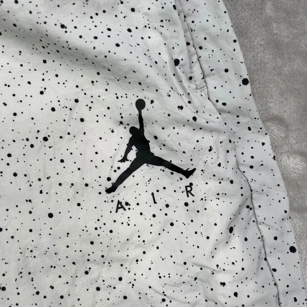 Jordan Jumpman Poolside Shorts Mens S White Cement Speckle Nylon Mesh Lined 9